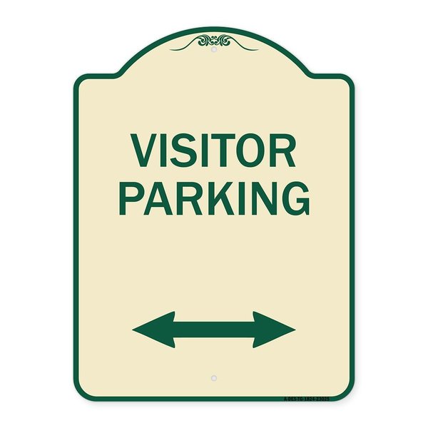 Signmission Reserved Parking Visitor Parking Heavy-Gauge Aluminum Architectural Sign, 24" x 18", TG-1824-23025 A-DES-TG-1824-23025